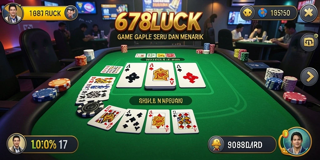 Gameplay seru Gaple di 678LUCK dengan antarmuka menarik.