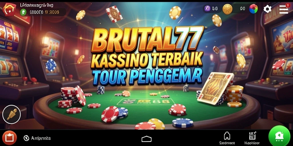 Tampilan menarik dari gameplay Kasino BRUTAL77