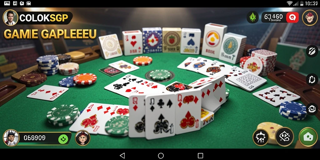 Tampilan gameplay COLOKSGP dengan kartu Gaple yang menantang.