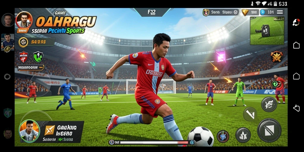 Screenshot dari gameplay F32 yang menunjukkan aksi mendebarkan di lapangan.