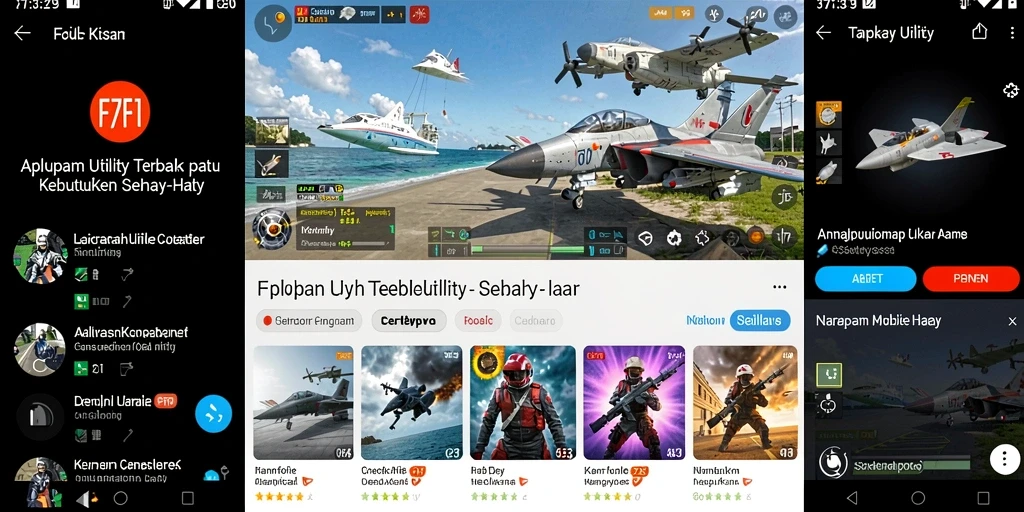 Tampilan antarmuka F7F7 yang modern dan intuitif saat digunakan.