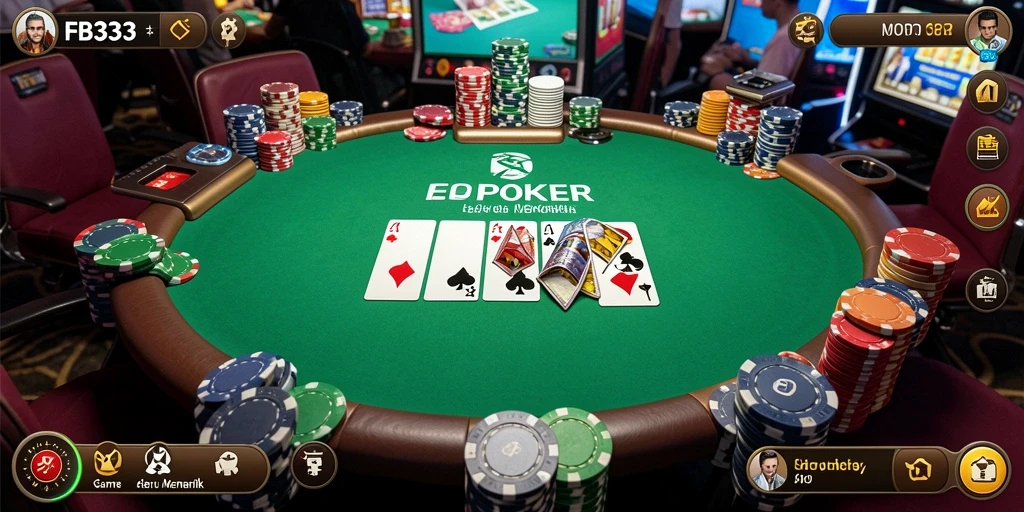 Tampilan gameplay poker yang mendebarkan dan interaktif dalam FB333.
