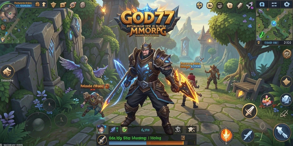 Screenshot gameplay GOD77 dengan aksi pertarungan seru.