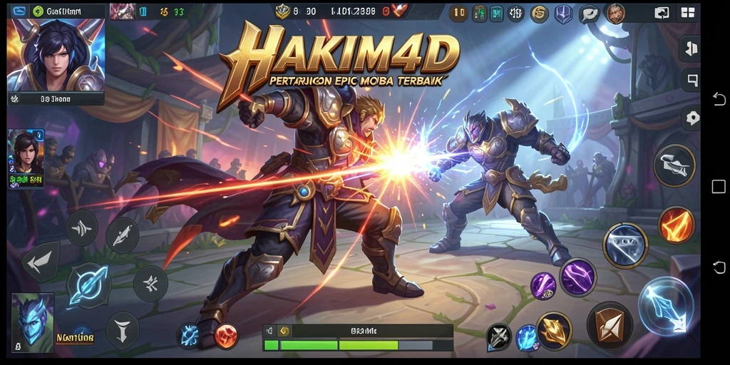 Gameplay HAKIM4D menampilkan aksi seru dan strategi tim.