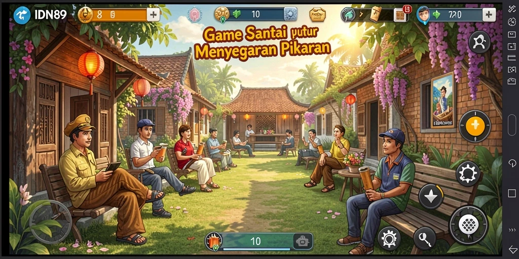 Tampilan menarik gameplay santai IDN89 dengan berbagai level menantang.