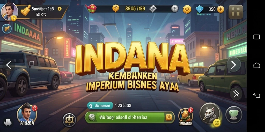 Tampilan gameplay INDAAA yang menarik dengan elemen Tycoon yang mendebarkan.