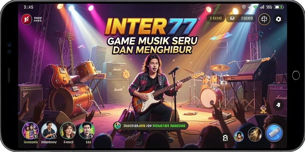 Tampilan screenshot INTER77 menampilkan gameplay musik yang seru dan interaktif.
