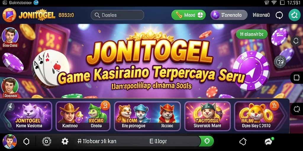 Screenshot gameplay menampilkan momen seru dalam permainan Kasino JONITOGEL.