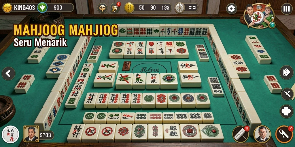 Tampilan gameplay KING403 yang seru dalam permainan Mahjong.