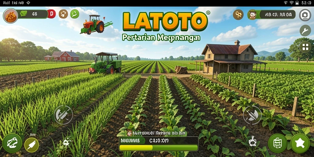 Tampilan gameplay LATOTO yang menampilkan aktivitas pertanian yang menarik.