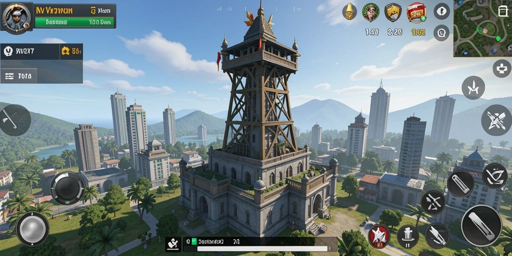 Tampilan gameplay NV77 menampilkan strategi Tower Defense yang mendebarkan.