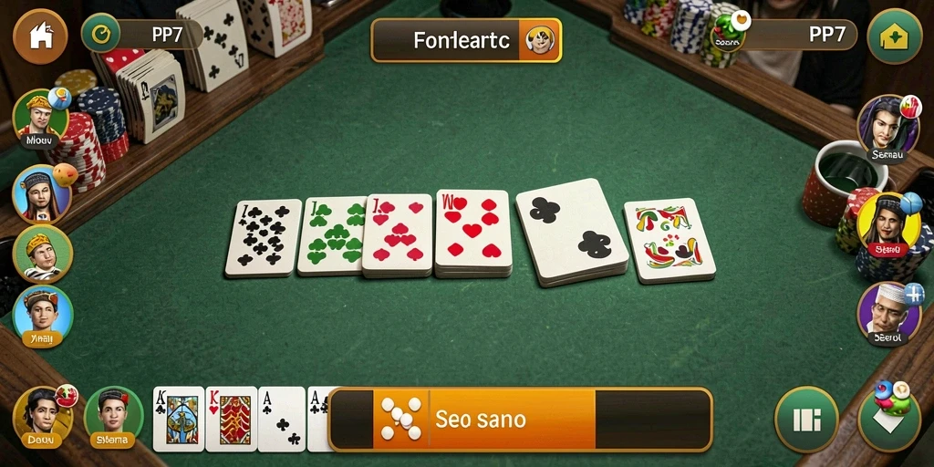 Tampilan gameplay seru dalam permainan Domino PP7.