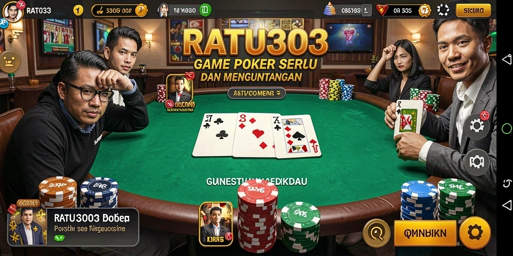 Screenshot gameplay menunjukkan keseruan bermain Poker di RATU303.