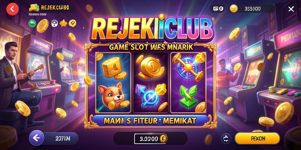Screenshot gameplay REJEKICLUB yang menampilkan simbol-simbol menarik.