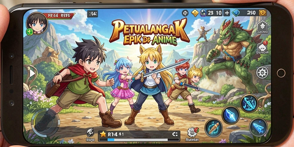 Screenshot gameplay RR44 menampilkan karakter dalam aksi menarik.