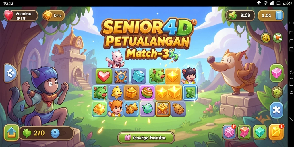 Tampilan gameplay SENIOR4D yang seru dan penuh warna.