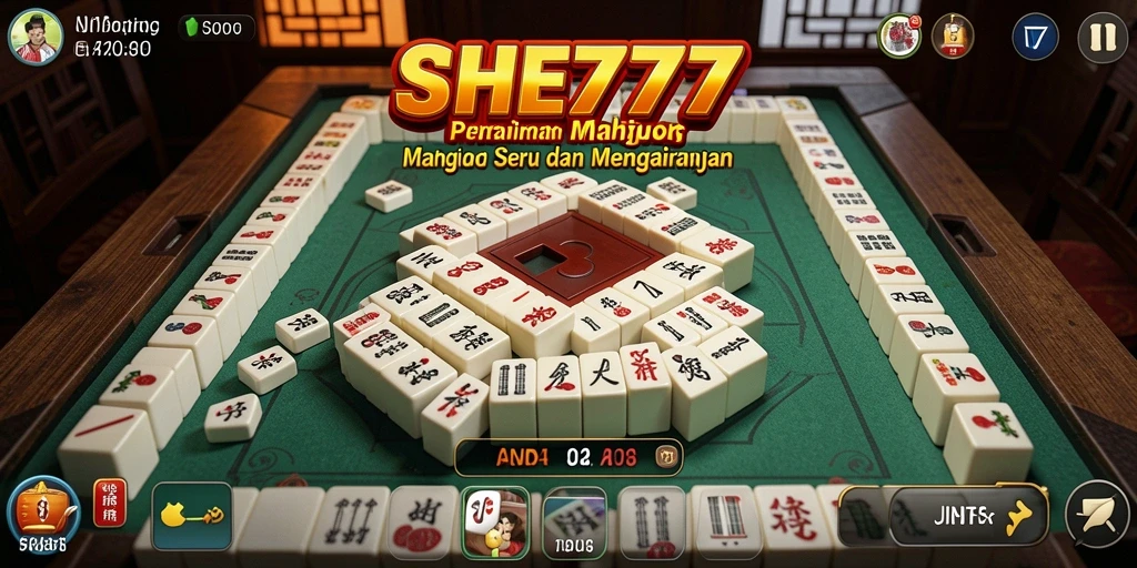 Tampilan gameplay SHE777 yang seru dan menantang di Mahjong.