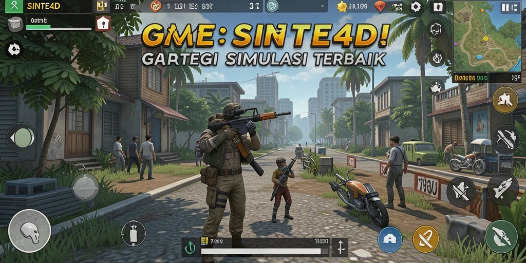 Tampilan gameplay SINTE4D yang menampilkan strategi dan pertempuran seru.