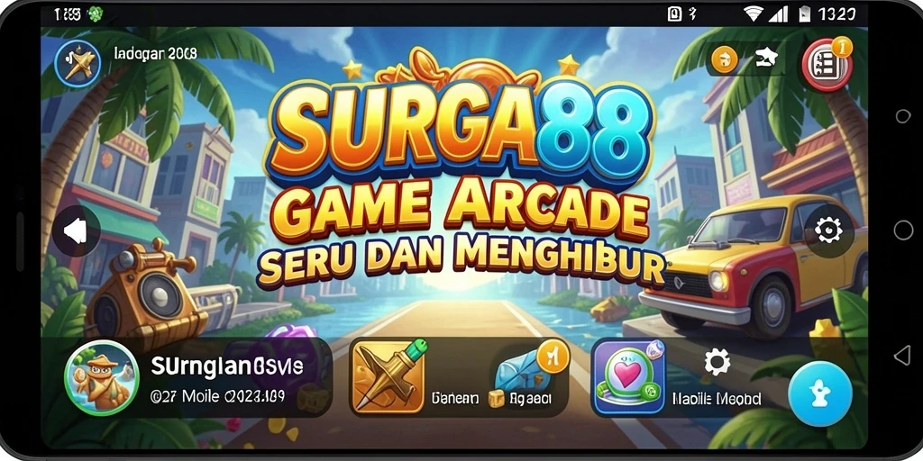 Screenshot SURGA88 menampilkan aksi seru dalam permainan arcade.