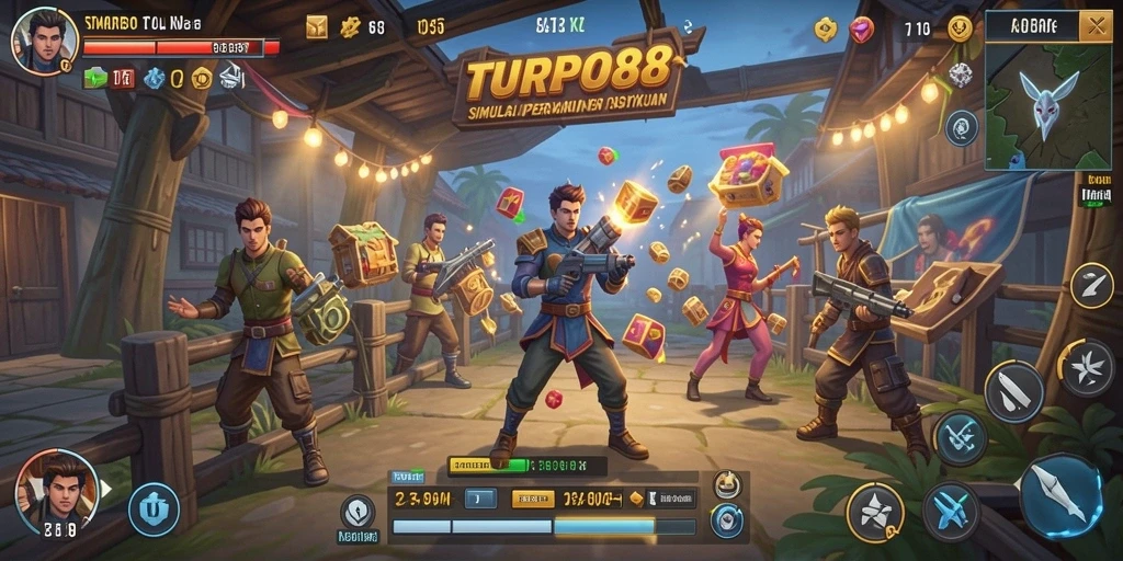 Screenshot TURBO88 menampilkan momen seru di gameplay Simulation.