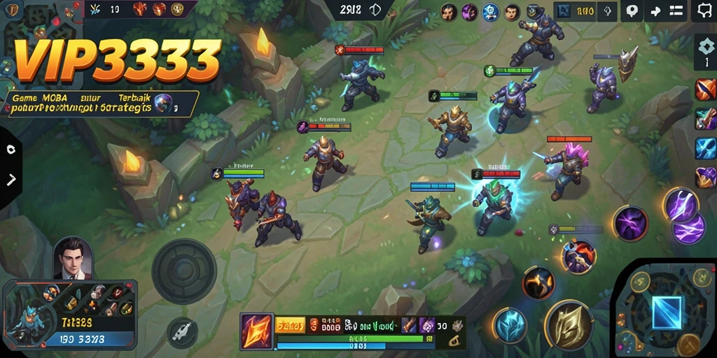 Tampilan gameplay seru dan menarik dari game MOBA VIP333.