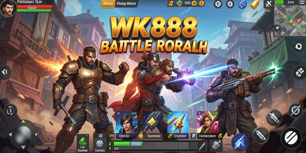 Gameplay mendebarkan di WK888 dengan aksi Battle Royale.